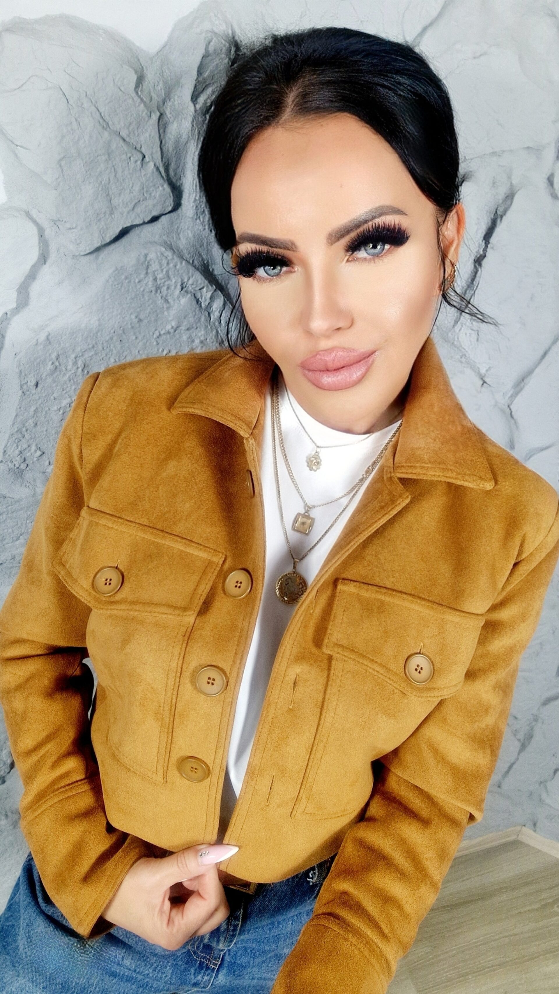 Kurtka " Ircha" Musztardowa Lady Drama